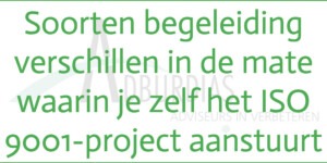 Soorten begeleiding verschillen in de mate waarin je zelf het ISO 9001-project aanstuurt